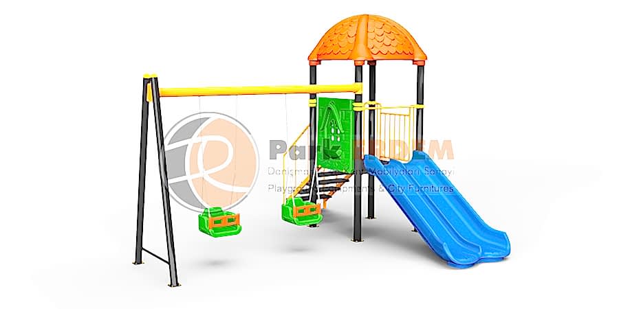 Kampanya - 12 İKİZ KAYDIRAKLI VE İKİ SALINCAKLI OYUN GRUBU