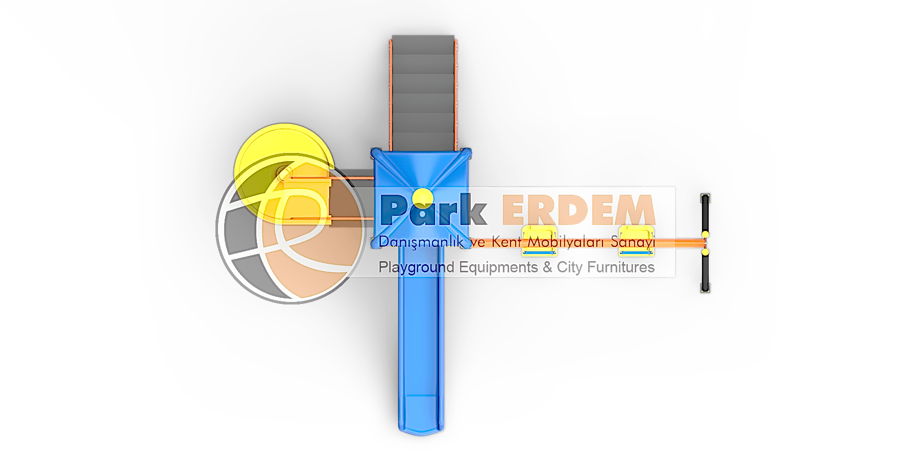Kampanya - 06 Ekonomik H:150 İki Kaydıraklı Çocuk Oyun Parkı 2 kaydırak 2 salıncak 