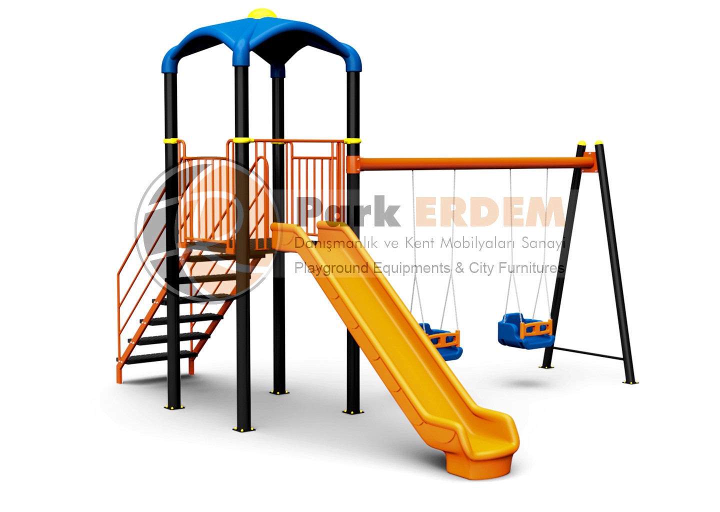 Kampanya 01 Tek Kule 1 Kaydırak 2 Salıncaklı Oyun Parkı