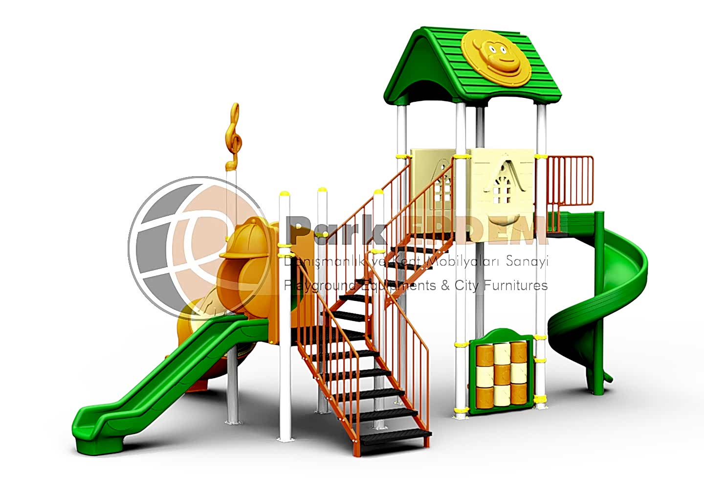 ÇOCUK OYUN PARKI - EV SERİSİ ÇİFT KULE OYUN GRUBU