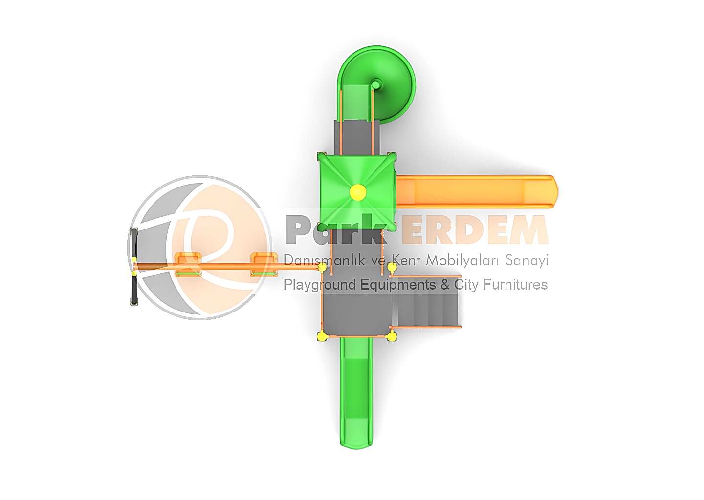 Kampanya - 02 Üç Kaydırak İki Kule İki Salıncaklı Oyun Alanı ZIP ZIP VE TAHTEREVALLİ DAHİL 