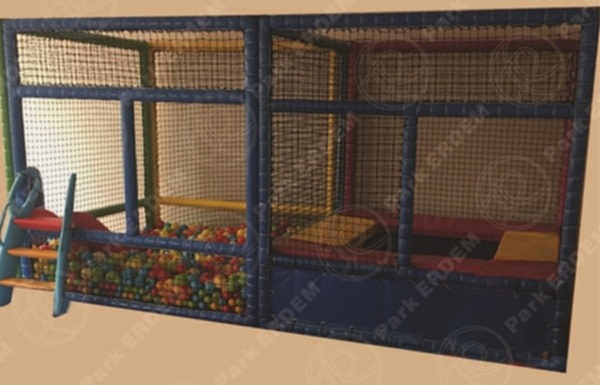 TRAMBOLİNLİ  TOP HAVUZU 2x4 metre 